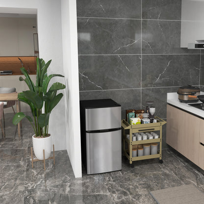 88L Small Fridge Freezer with 5-Setting Thermostat, Inner Light