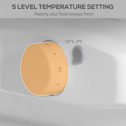 88L Small Fridge Freezer with 5-Setting Thermostat, Inner Light