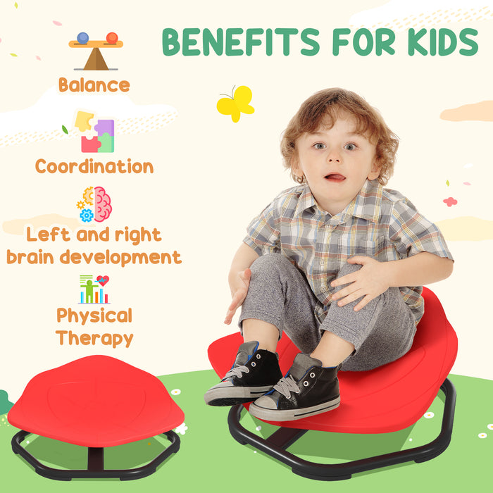 Spinning Chair for Autism Sit and Spin, Coordination & Balance, Red