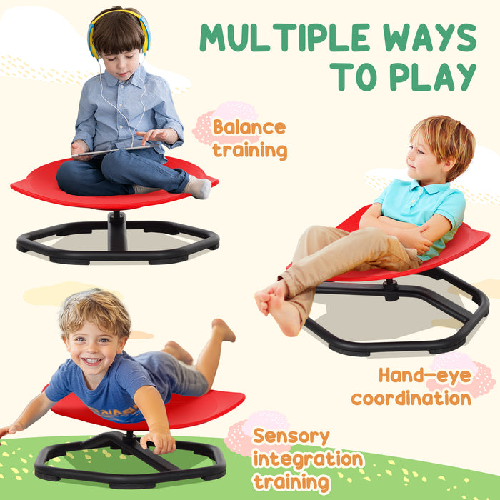 Spinning Chair for Autism Sit and Spin, Coordination & Balance, Red