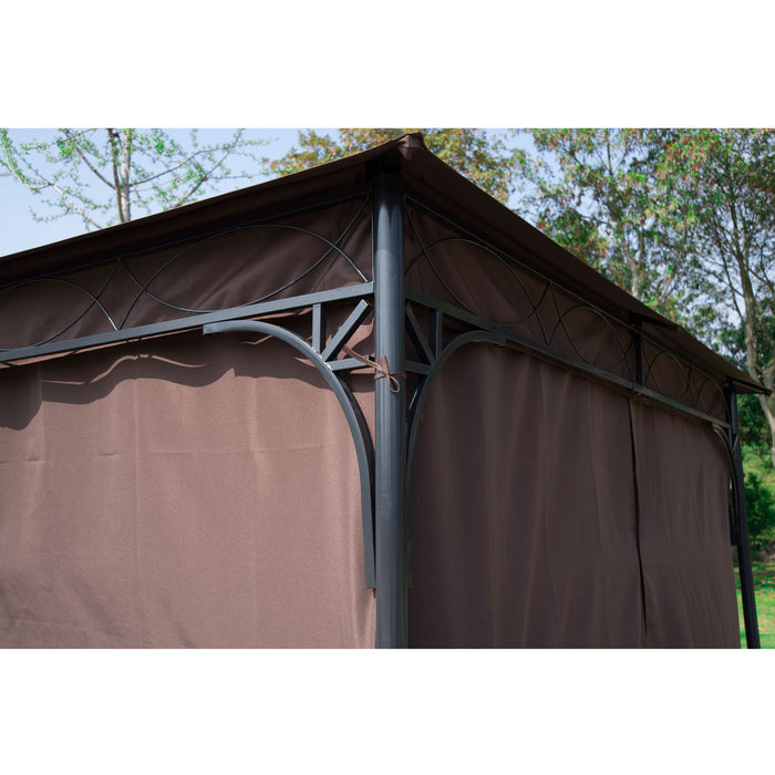 3x3 m Gazebo Pavilion-Coffee