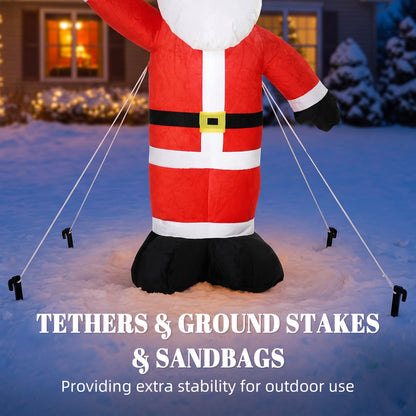 5ft Christmas Inflatable Velvet Look Santa Claus