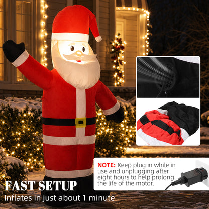 5ft Christmas Inflatable Velvet Look Santa Claus