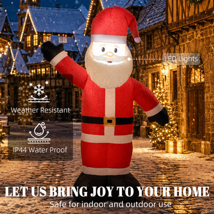5ft Christmas Inflatable Velvet Look Santa Claus
