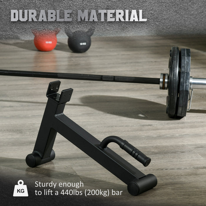 SPORTNOW Barbell Jack, Deadlift Jack with Non-Slip Handle, Easily Load and Unload 200kg Barbell Plates, for Home Gym Deadlifting Weight Training