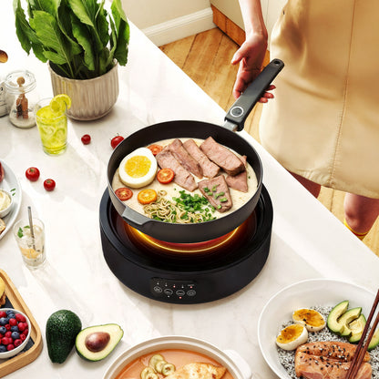 Electric Ceramic Hob with Grill Plate with 4 Heat Levels for All Type