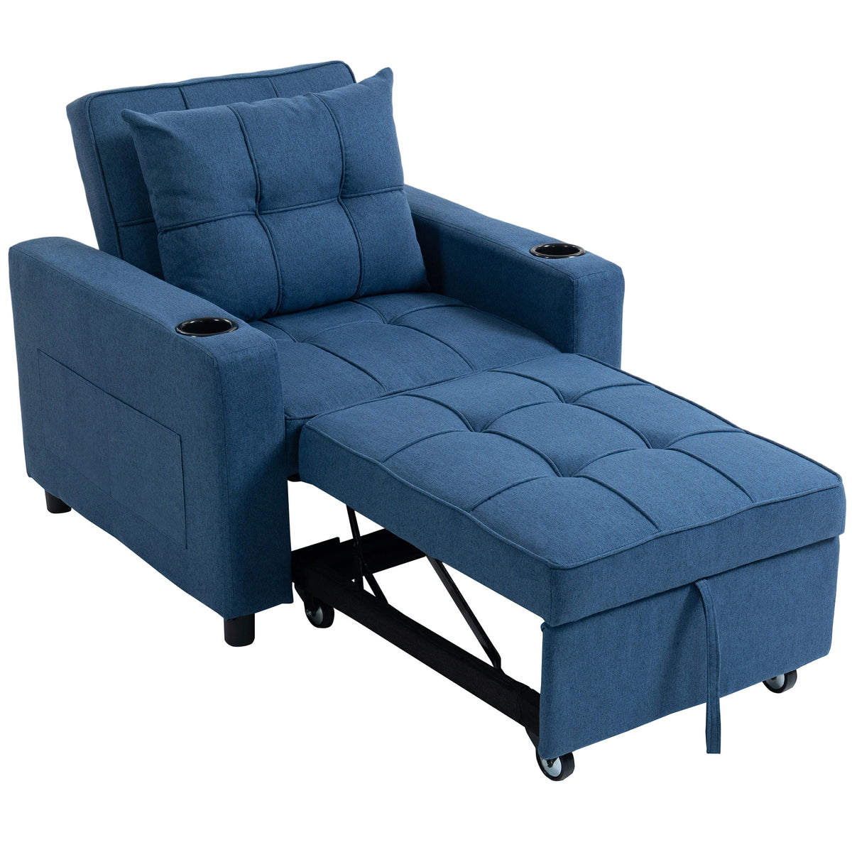 3-in-1 Sofa Bed, Convertible Sleeper Chair with Adjustable Backrest