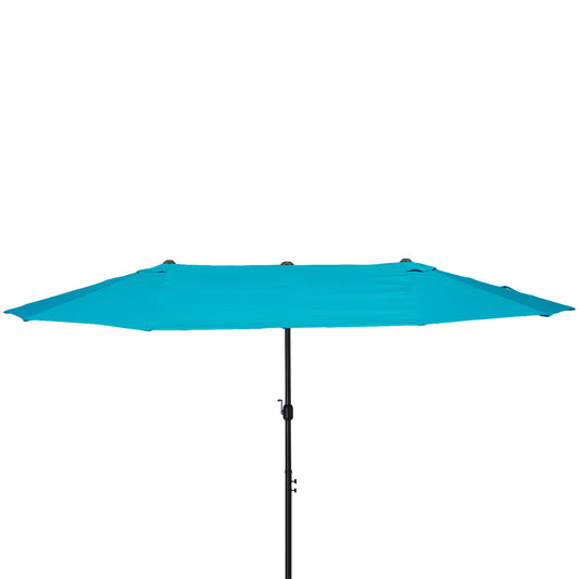 4.6m Double-Sided Patio Parasol Sun Umbrella-Blue