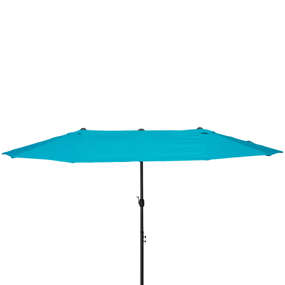 4.6m Double-Sided Patio Parasol Sun Umbrella-Blue