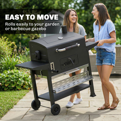 Charcoal BBQ Grill with Electric Rotisserie Kit, Barbecue Grill