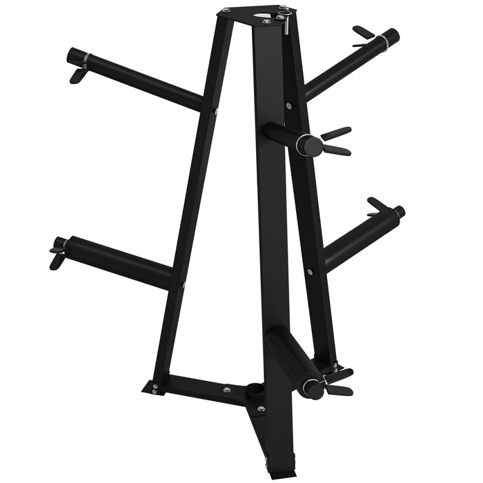 Weight Plate Storage Rack with 6 Fasten Clamps, Max Load 300kg