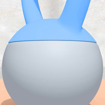 4KG Kettlebell w/ Soft Body, Non-Slip Handle, Light Blue and Grey