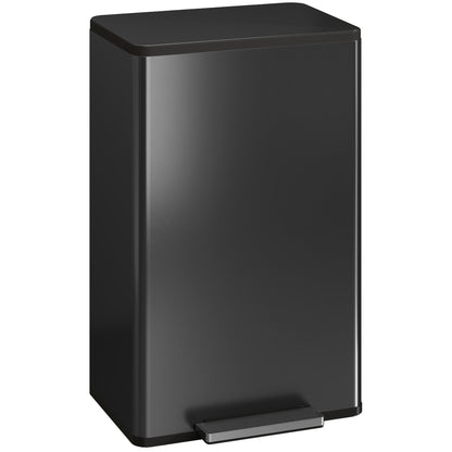45L Kitchen Bin, Pedal Bin with Soft-Close Lid, Removable Bucket