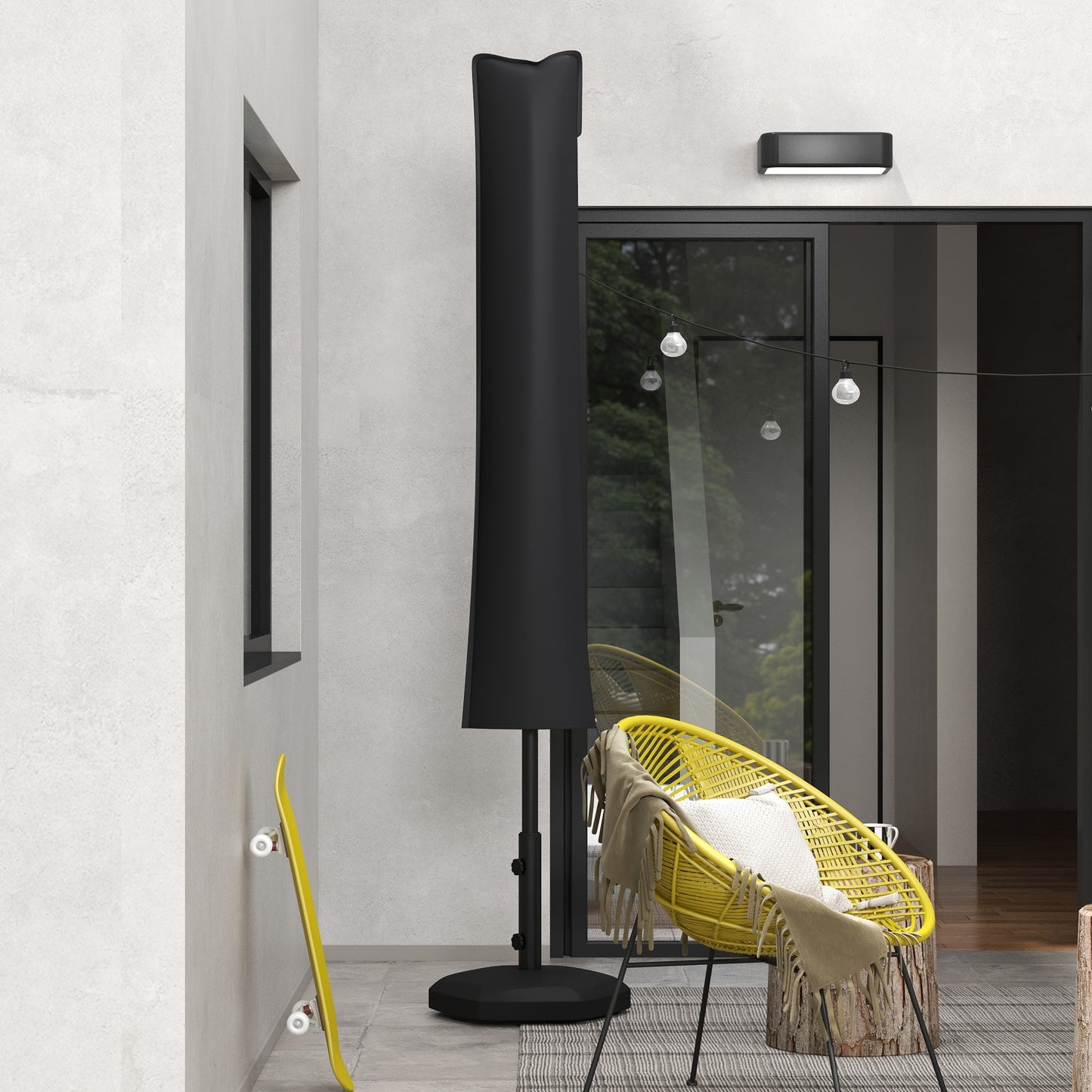 Parasol Cover, Patio Cantilever Cover, Banana Umbrella Cover, Black