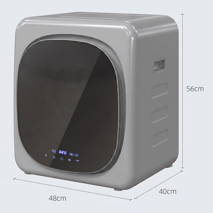 2.5kg 800W Vented Tumble Dryer with Stainless Steel Tub, Silver Tone