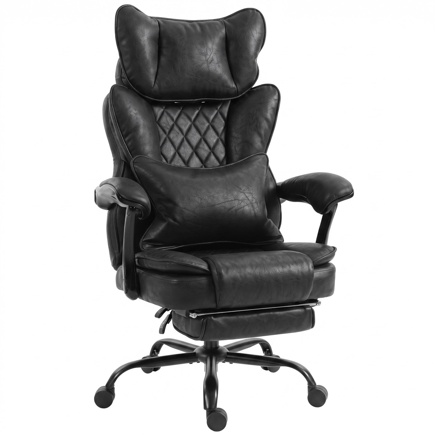 Big and Tall Office Chair with Lumbar Support, Black