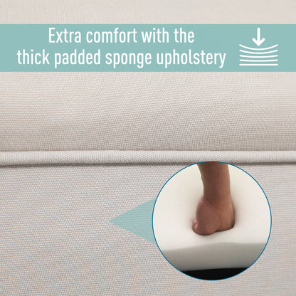 Bed End Chaise Lounge Window Seat Arm Bench Hallway Wood Legs Grey