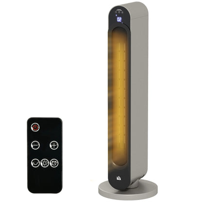 2200W Ceramic Heater for Home with Remote Control, 12H Timer, Silver