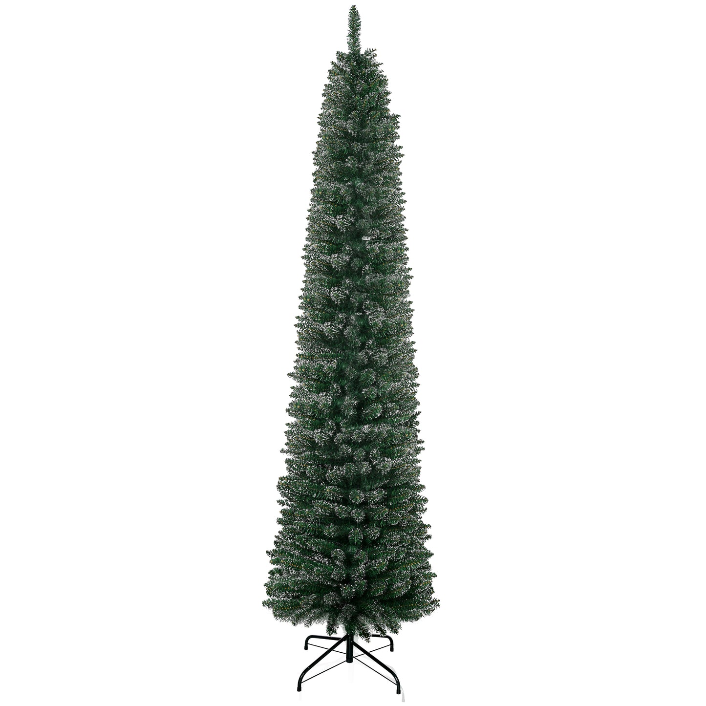 7.5FT Artificial Snow Dipped Christmas Tree Home Indoor Decoration Green