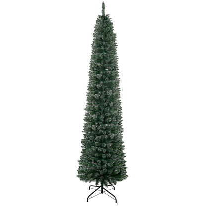 7.5FT Artificial Snow Dipped Christmas Tree Home Indoor Decoration Green