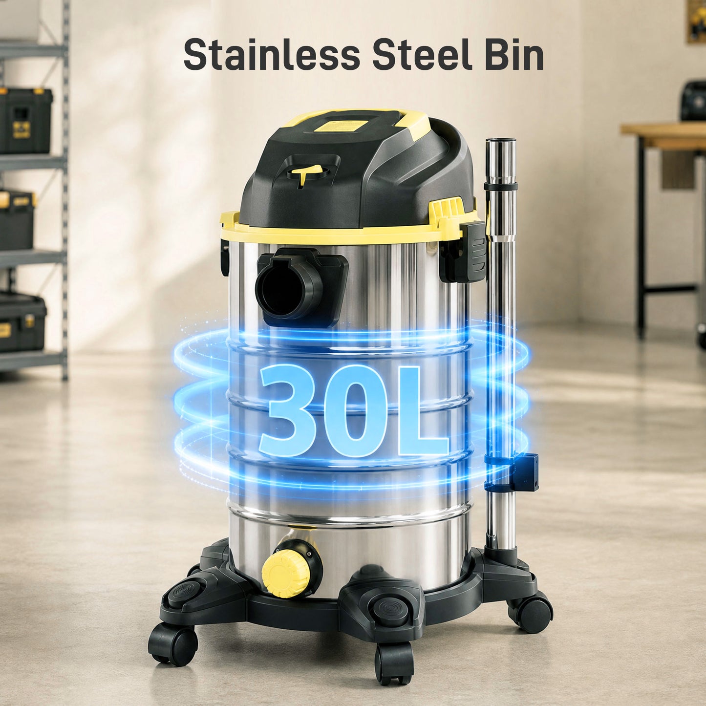 1400W Vacuum Cleaner with Blowing Mode, Yellow