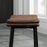 Breakfast Bar Stools Set of 2, Microfibre Upholstered Barstools, Industrial Bar Chairs with Curved Seat and Steel Frame