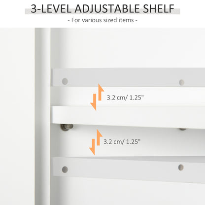 Bathroom Wall Cabinet, Medicine Cabinet w/ Adjustable Shelf, White