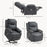 Riser and Recliner Chair Power Lift Recliner with Remote Dark Grey