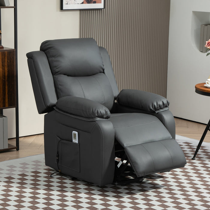 Riser and Recliner Chair Power Lift Recliner with Remote Dark Grey