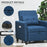 3-In-1 Convertible Chair Bed, Pull Out Sleeper Chair, Fold Out Bed with Adjustable Backrest, Side Pockets, Blue