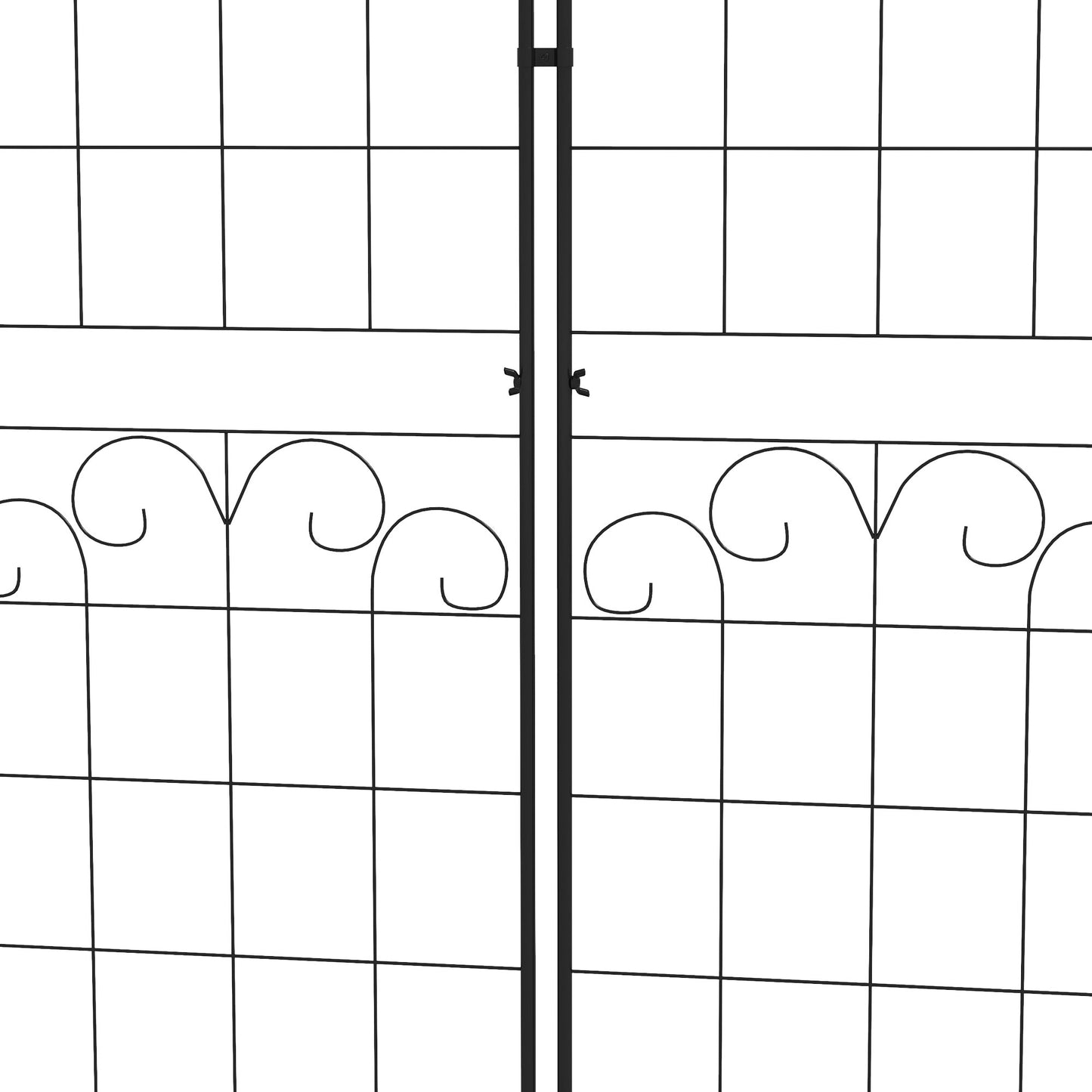 Metal Trellis Set of 2, Garden Trellis for Climbing Plants Support Frames, Floral Design