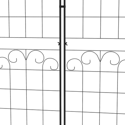 Metal Trellis Set of 2, Garden Trellis for Climbing Plants Support Frames, Floral Design