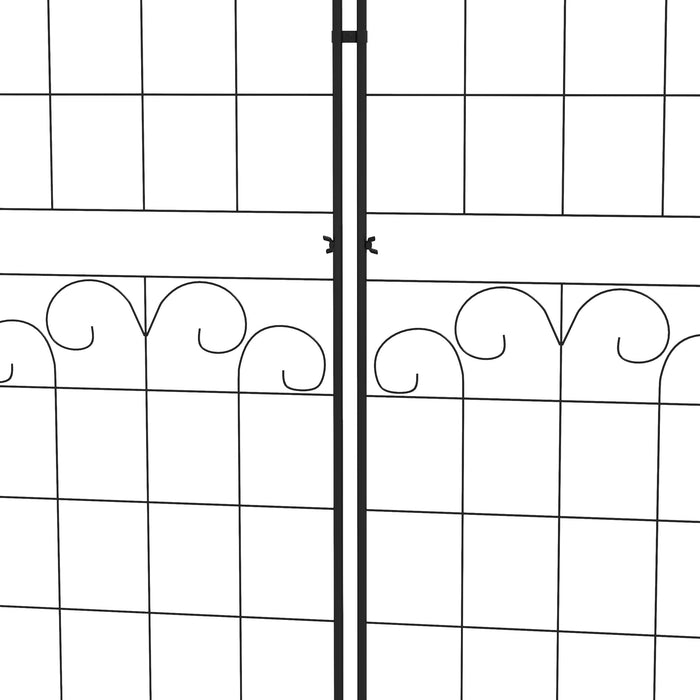 Metal Trellis Set of 2, Garden Trellis for Climbing Plants Support Frames, Floral Design