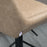 Retro Bar Stools Set of 2, Adjustable Kitchen Stool, Upholstered Bar Chairs with Back, Swivel Seat, Khaki