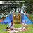 Large Camping Tent Tunnel Tent with 2 Bedroom and Living Area, 2000mm Waterproof, Portable with Bag for 4-6 Man, Blue