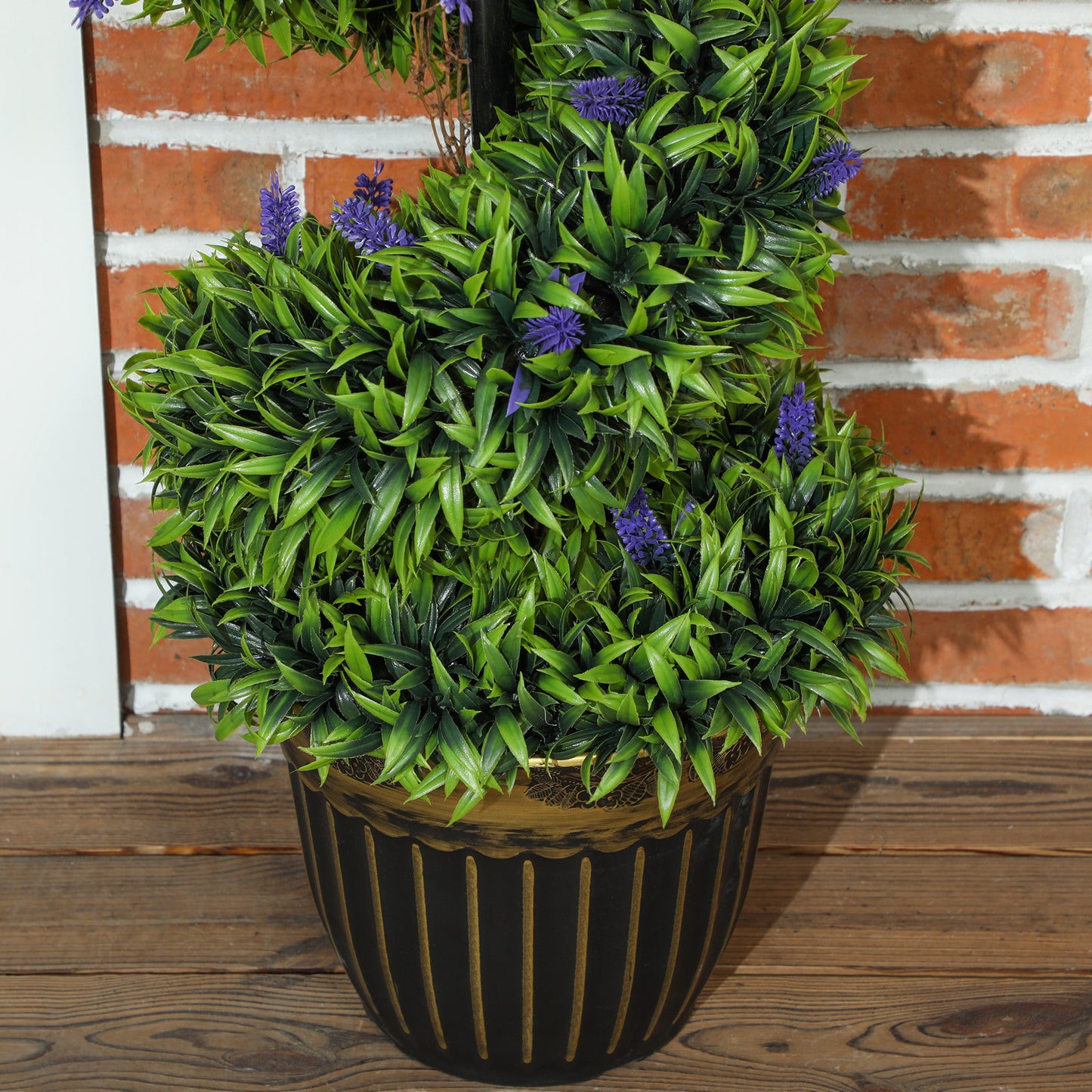 Set of 2 Decorative Artificial Plants with Lavender and Pot, 115cm