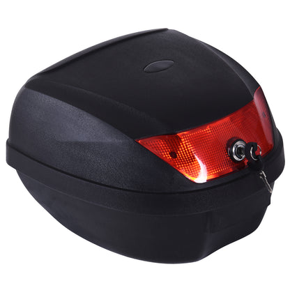 28L Motorcycle Tail box Helmet Top Case Storage Trunk Carrier Mount Rack