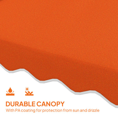 2.5m Cantilever Garden Parasol Umbrella with Cross Base, Orange