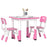 3 Pcs Height Adjustable Kids Table and Chair Set for Playroom - Pink