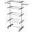 4-Tier Large Clothes Airer Stainless Steel Clothes Drying Rack Grey