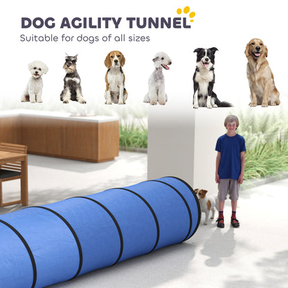 Dog Tunnel 500cm , Foldable Play Tunnel with 6 Ground Pegs and Bag