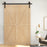 5FT/153CM Bi-Folding Sliding Barn Door Hardware Kit Sliding Door Kit