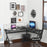 L-Shaped Corner Computer Desk Laptop Workstation PC Table Home Office With CPU Stand Black