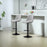 Bar Stools Set of 2 Adjustable Swivel Bar Chairs with Backrest Grey