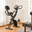 2-in-1 Foldable Exercise Bike Recumbent Stationary Bike 8-Level Adjustable Magnetic Resistance with Pulse Sensor LCD Display