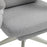 Home Office Chair w/ Manual Footrest Recliner Padded Modern Adjustable Swivel Seat w/ 2 Pillows Armrest Ergonomic Grey