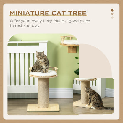 52cm Kitty Activity Centre w/ Bed, Jute Scratching Post