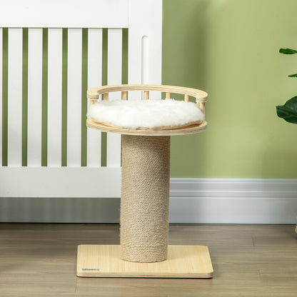 52cm Kitty Activity Centre w/ Bed, Jute Scratching Post