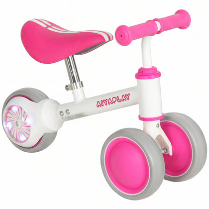 Balance Bike with 135° Steering Limit for Toddlers 1-2 Years, Pink