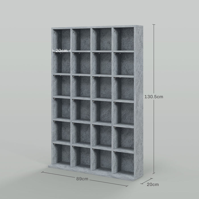 DVD CD Media Storage Rack, Video Display Unit, 89 x 130.5 cm, Grey